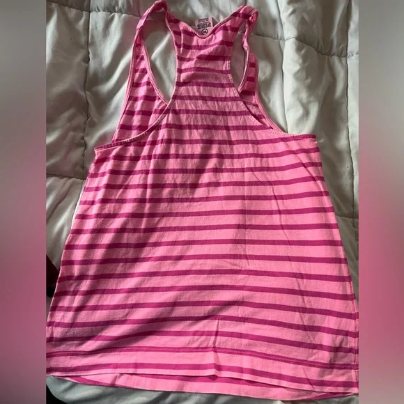 Pink Victoria’s Secret striped tank top and sports bra - Picture 6 of 9